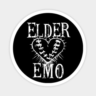 Elder Emo. Alternative Scene, Old Emo Kids Valentine Heart Magnet